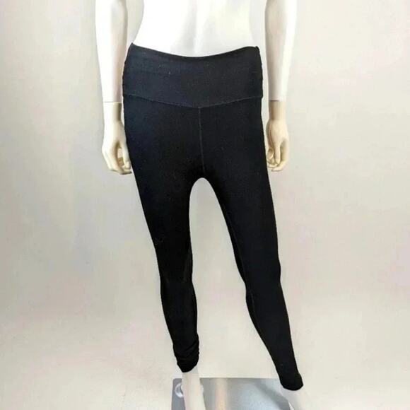 Black Leggings with Crisscross Side Detail - Picture 1 of 7